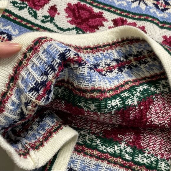 Vintage Private Eyes Alpine Roses Sweater New Dead Stock Sz 3X - Picture 11 of 14